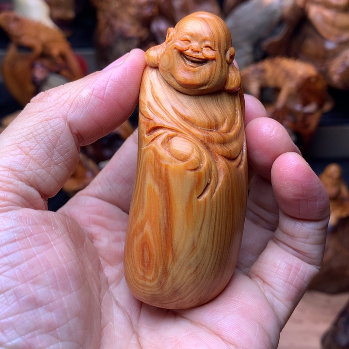 柏木（崖柏）崖柏陈化料手把件