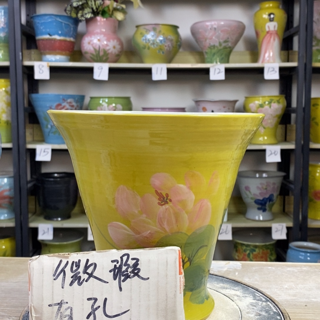 景德镇手工手绘陶瓷花盆