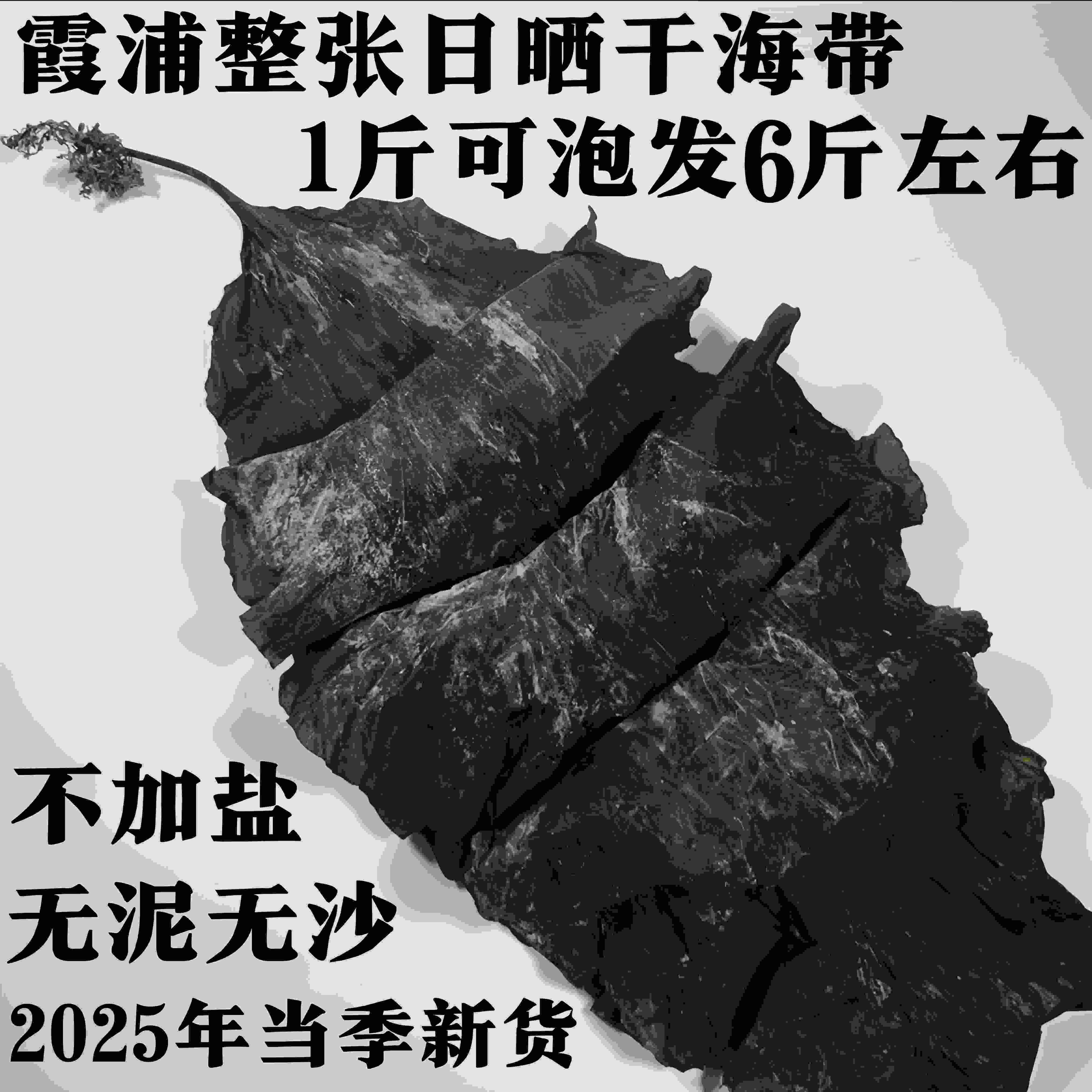 霞浦海带整条无泥无沙干货干海带90厘米软糯无沙脆爽下饭500g批发