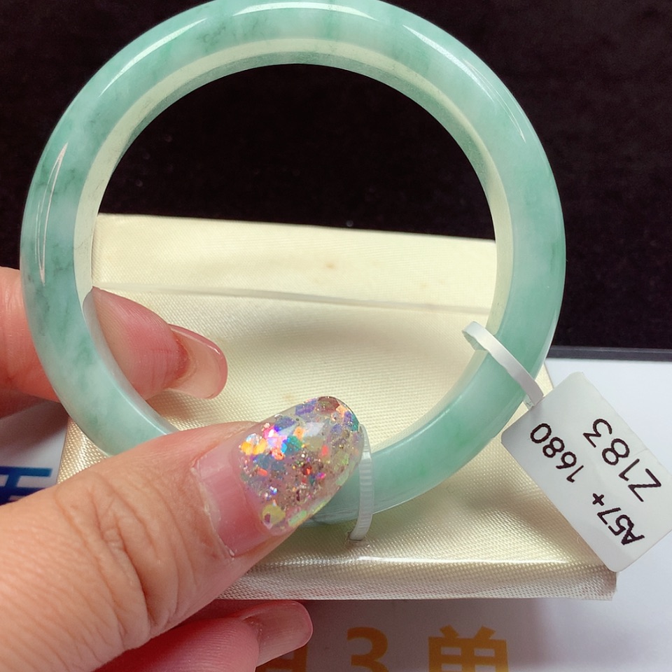 【闪购商品】翡翠手镯未镶嵌天然翡翠手镯57