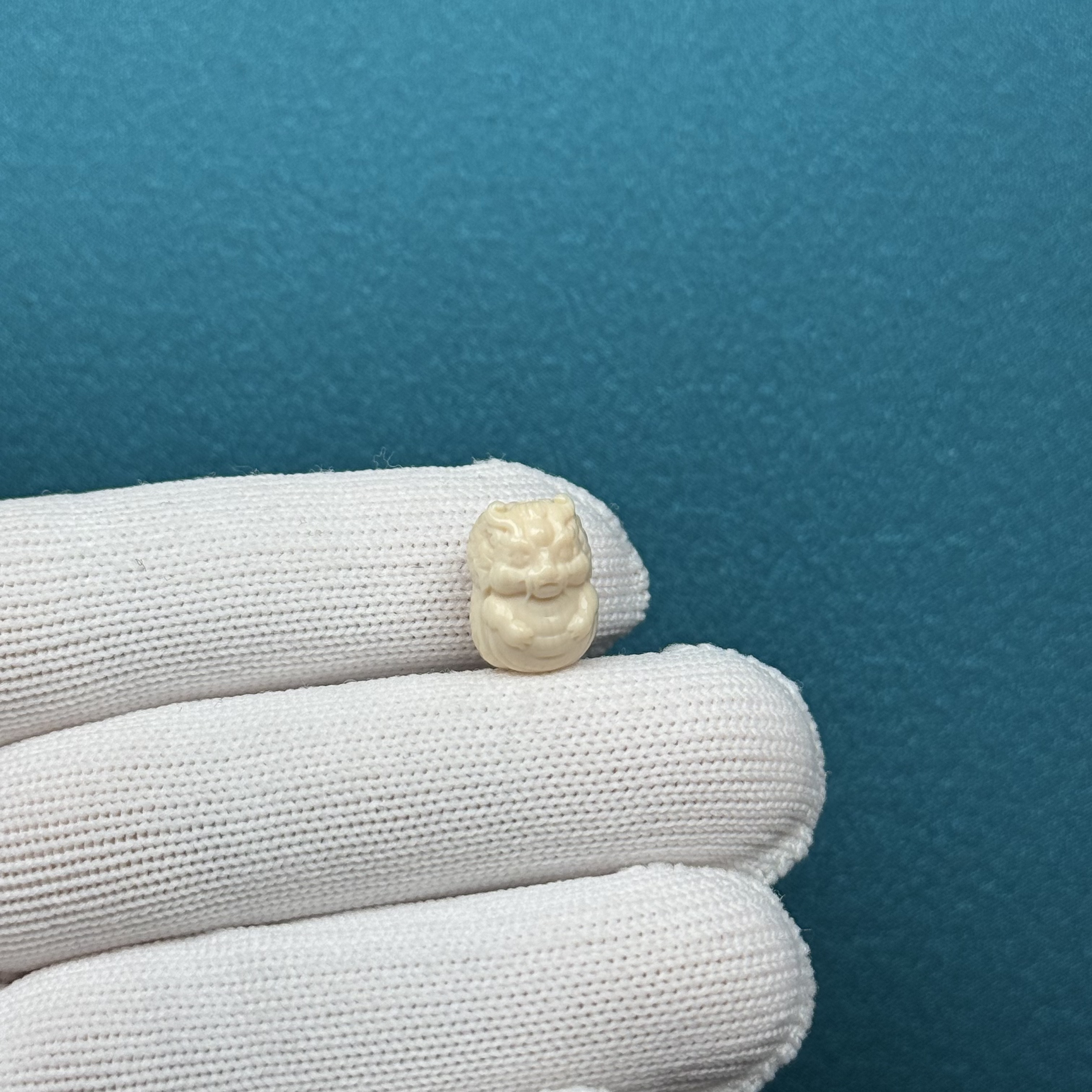  D64-45天然猛犸牙 龙宝宝10*13.5*9.5mm支持复检假一罚十