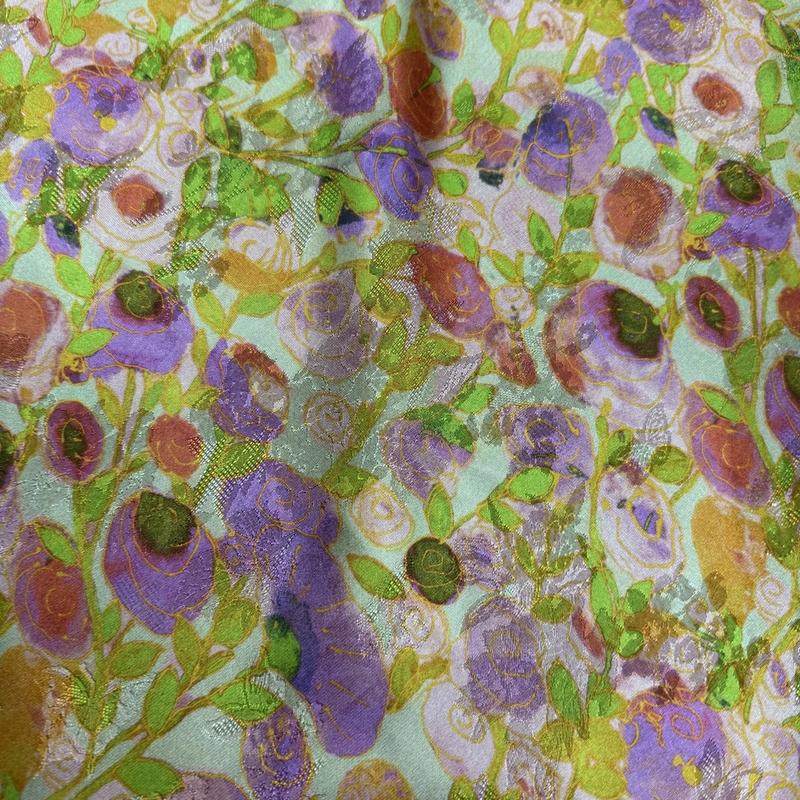 【玫瑰故事】人丝红云纱香云纱新中式时尚国风服装面料