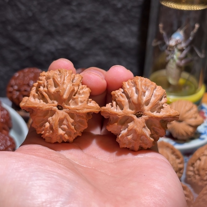 自***斯文玩核桃把件苹果圆