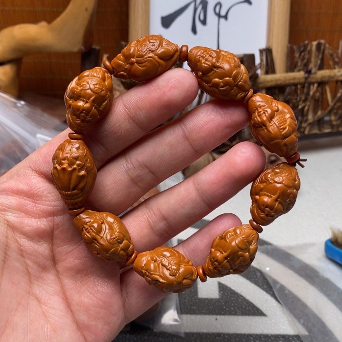 橄榄核手串/手链橄榄核雕刻工艺品宇