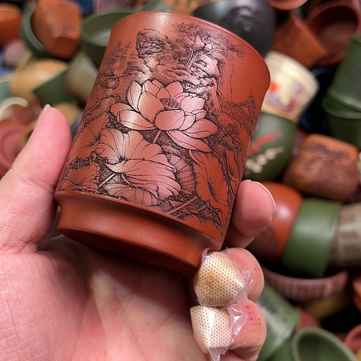 紫砂茶杯全手工紫砂主人杯