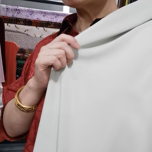 亚麻布料蛋青色0.9米