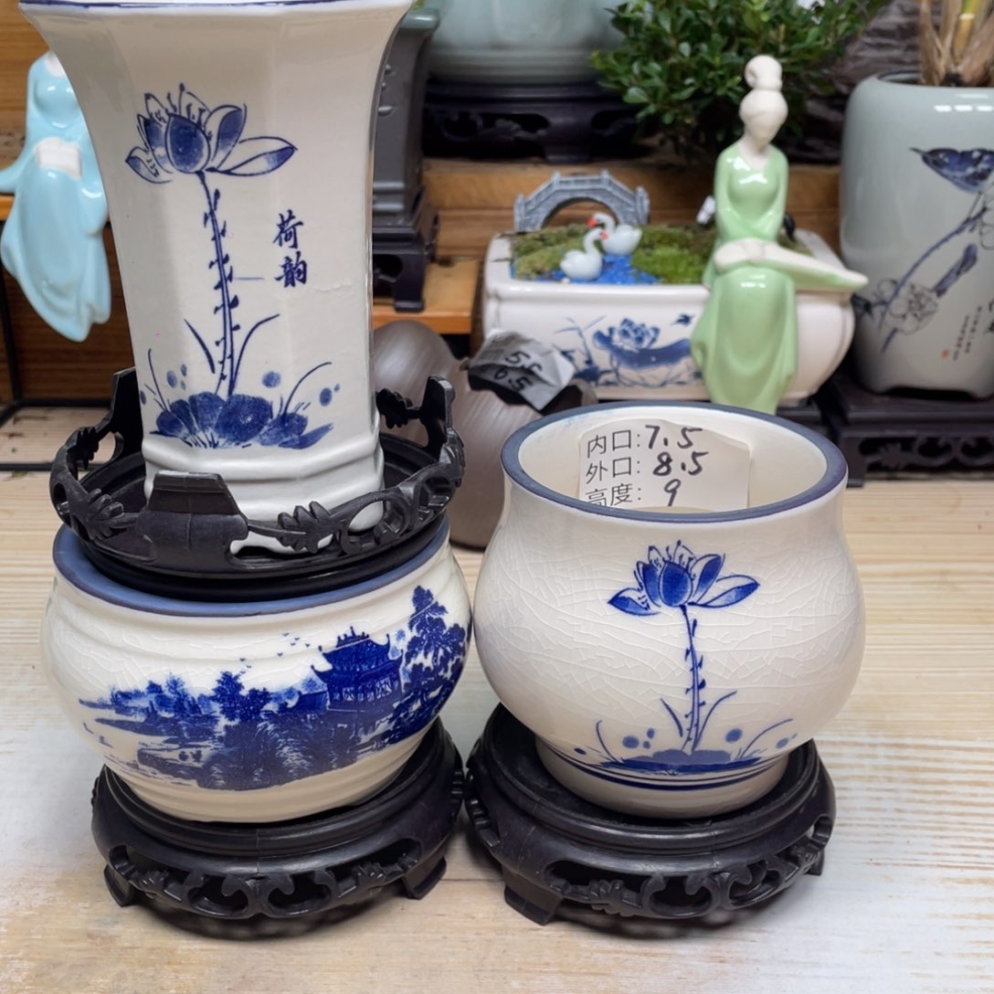 紫砂花盆陶瓷艺术花盆陶瓷