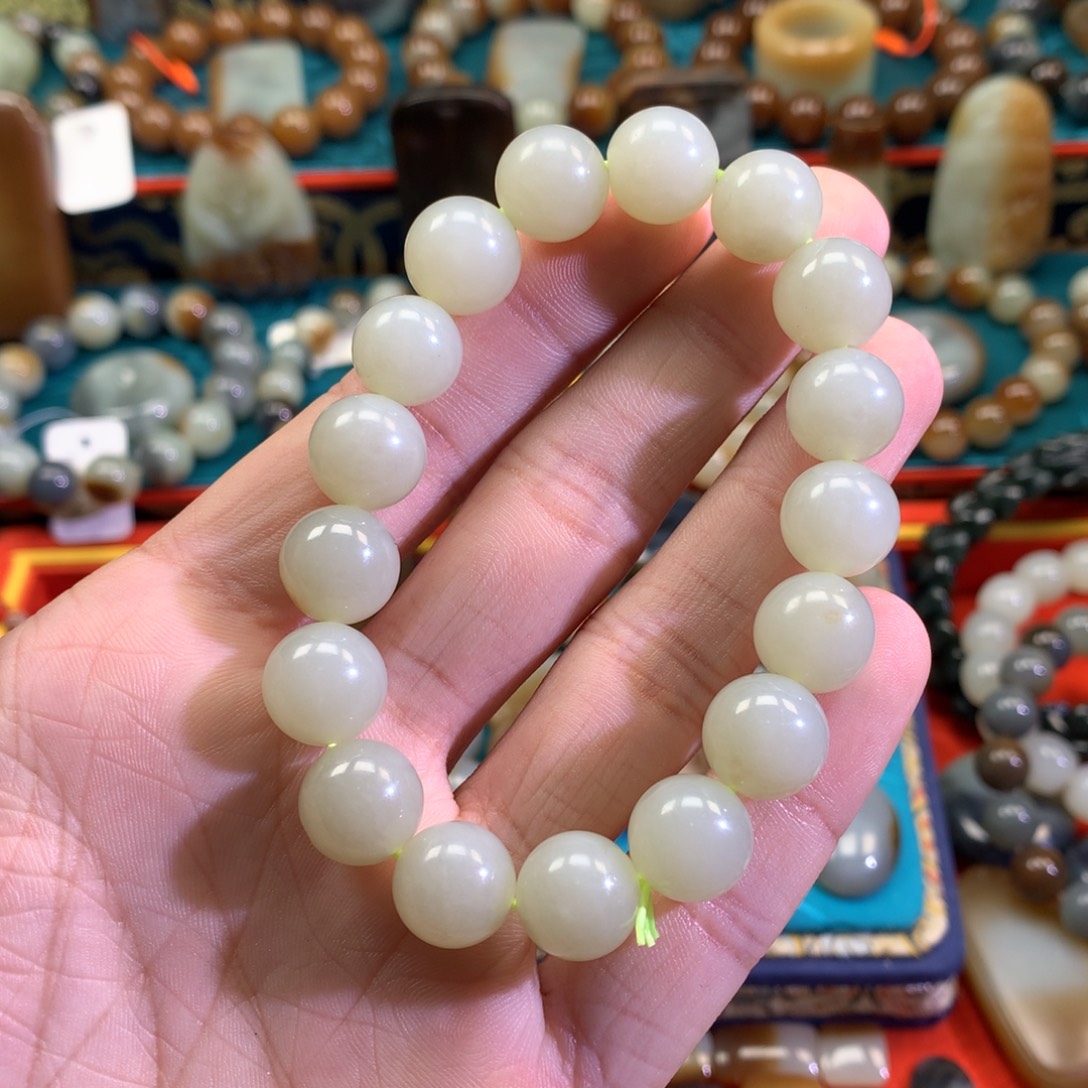 和田玉（糖玉）未镶嵌手链福利品不退不换