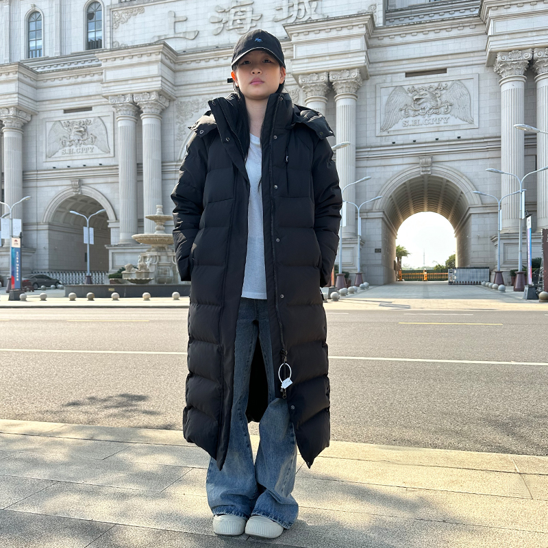 2025过膝长款羽绒服女冬季新款女士修身保暖宽松东北抗寒95白鸭绒