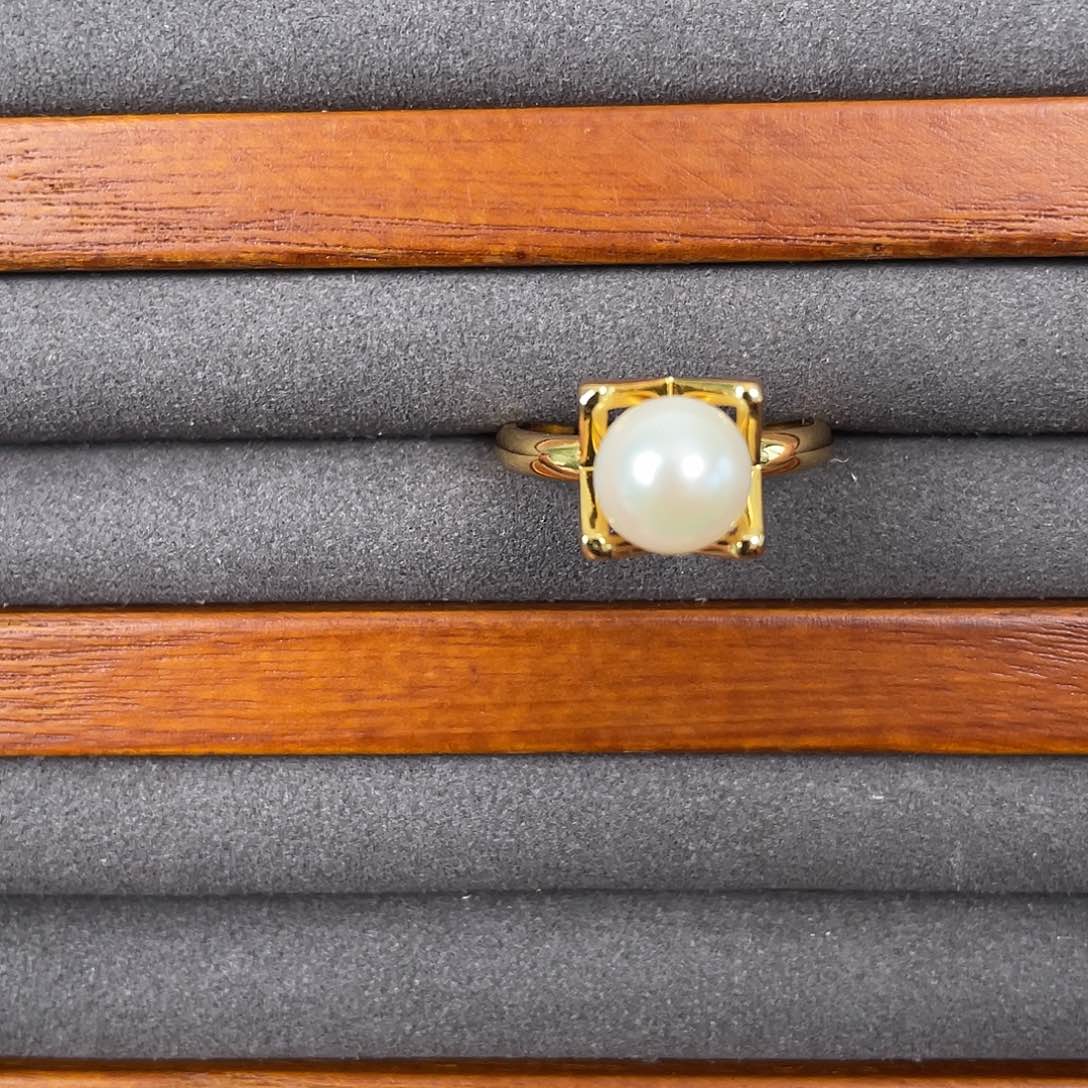 海水珍珠戒指银S925镶嵌