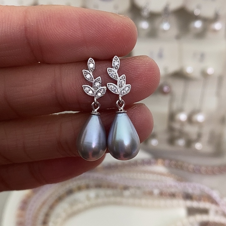 淡水珍珠吊坠(不含链)银S925镶嵌