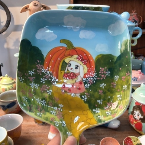 炉景德镇釉下手绘陶瓷 