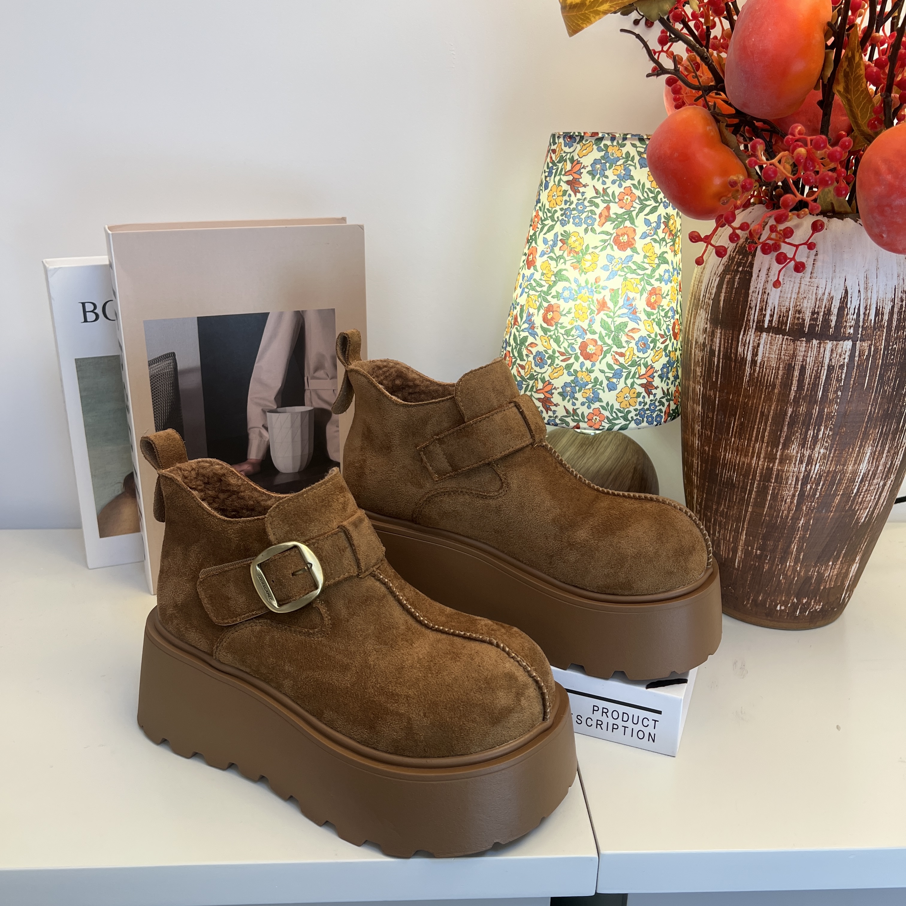 【顺丰包邮】勃肯鞋一脚蹬小个子增高版圆滚滚的鞋头简约又精致