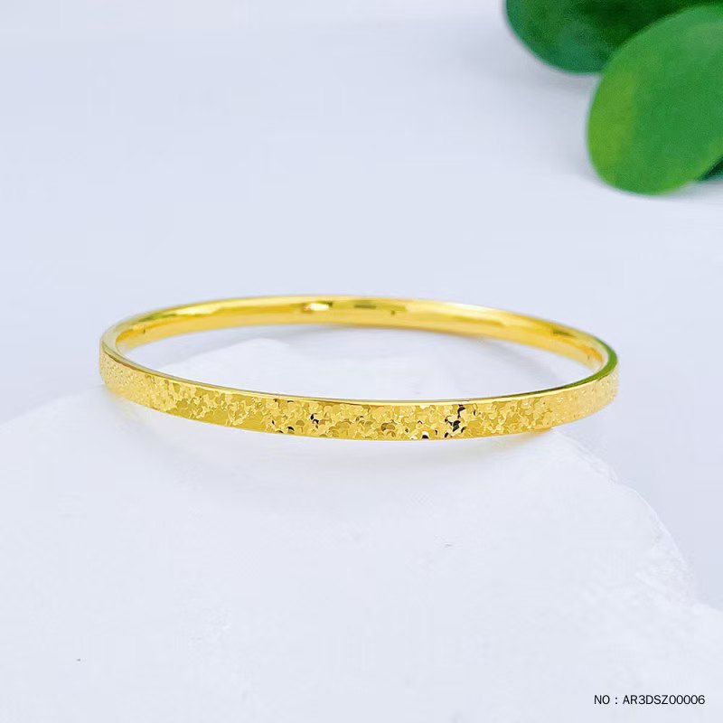 足金999 碎碎冰满天繁星固口手镯14.14