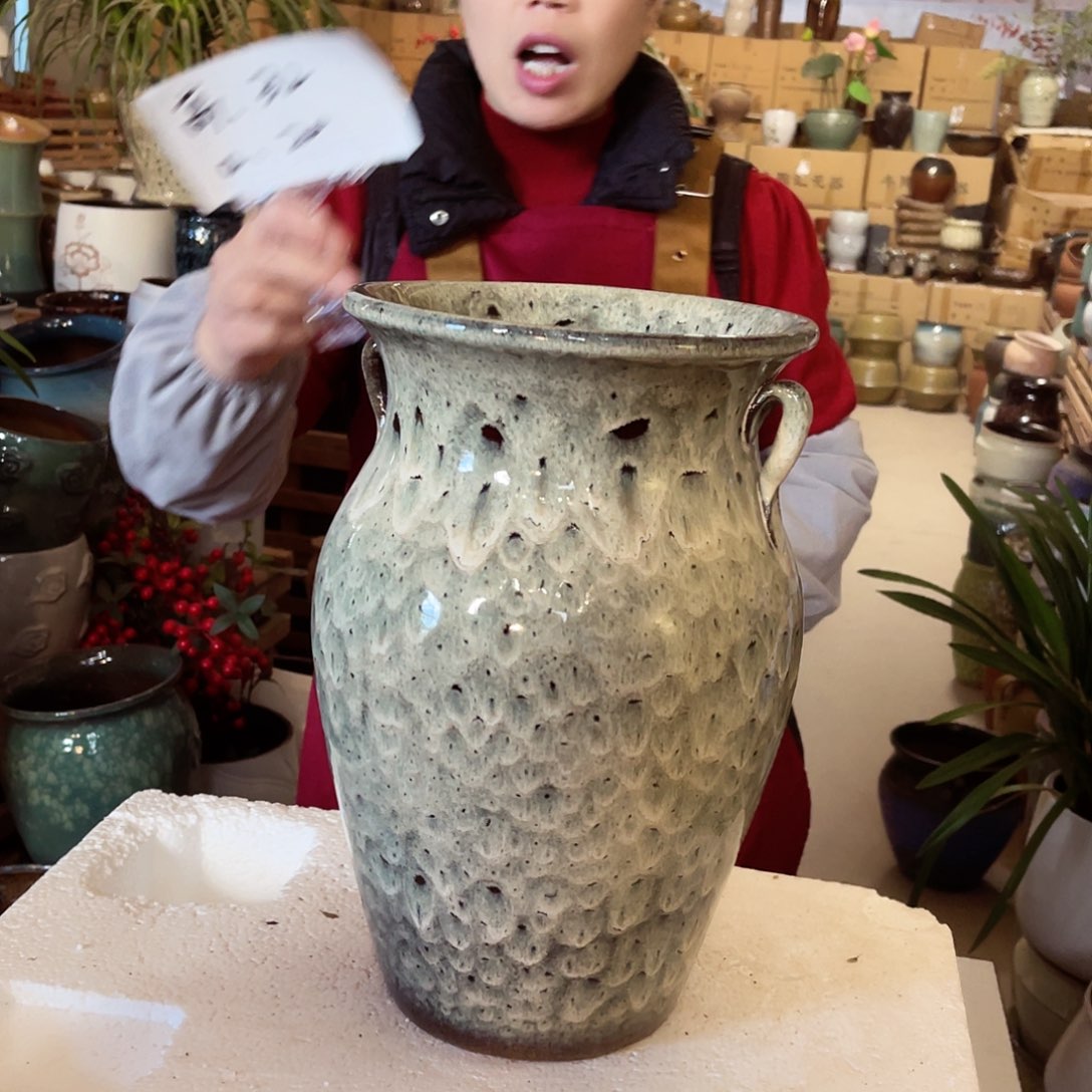 紫砂花盆高度32口径20