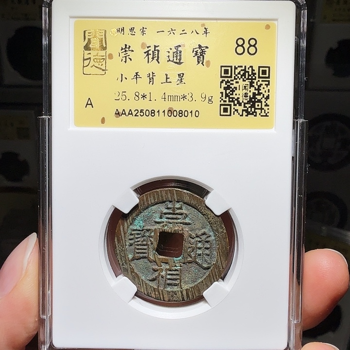 ****️铜瀚海文物A崇祯背星8010