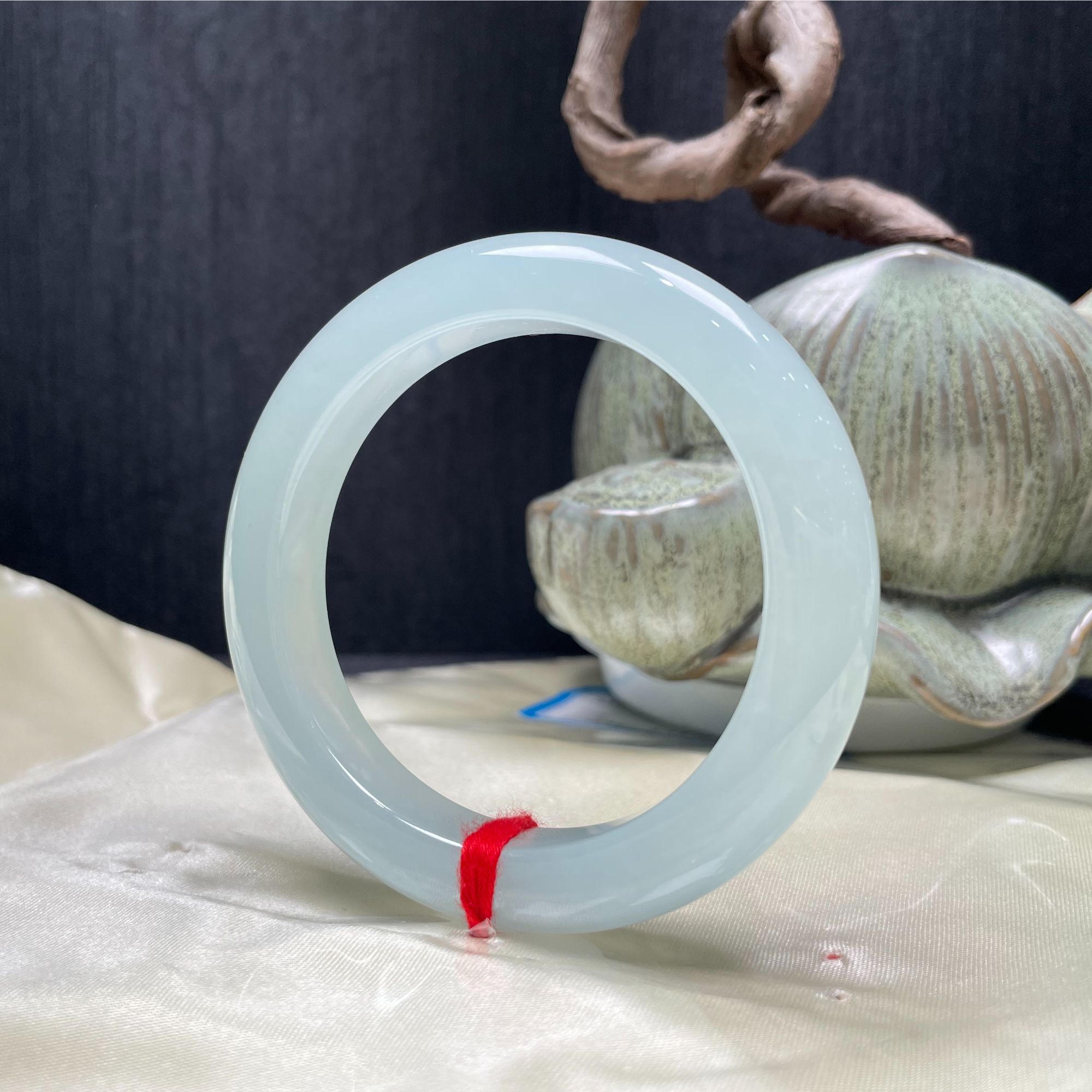 【泰和】天然缅甸翡翠a货56.3圈口冰晴靓丽清爽y2-4