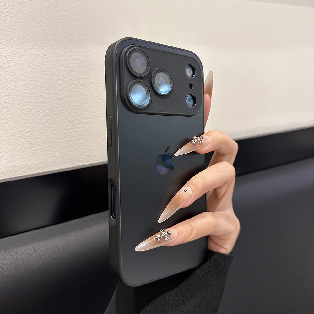 经典黑适用iphone17promax手机壳简约苹果15/14/13/12男女防摔套