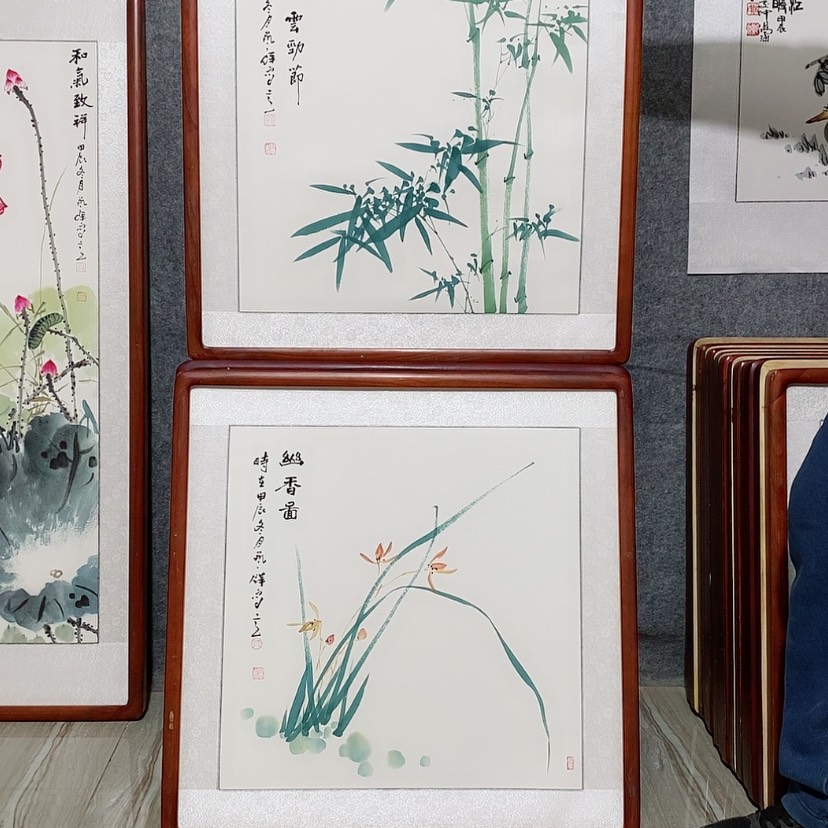 【闪购商品】国画书画作品带框65×65厘米