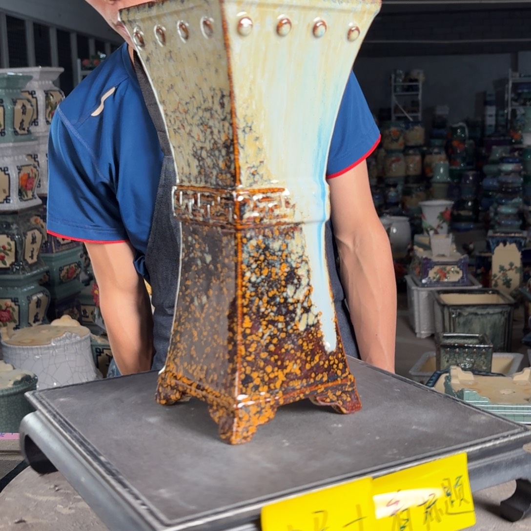 一风堂石湾花盆 内11高32