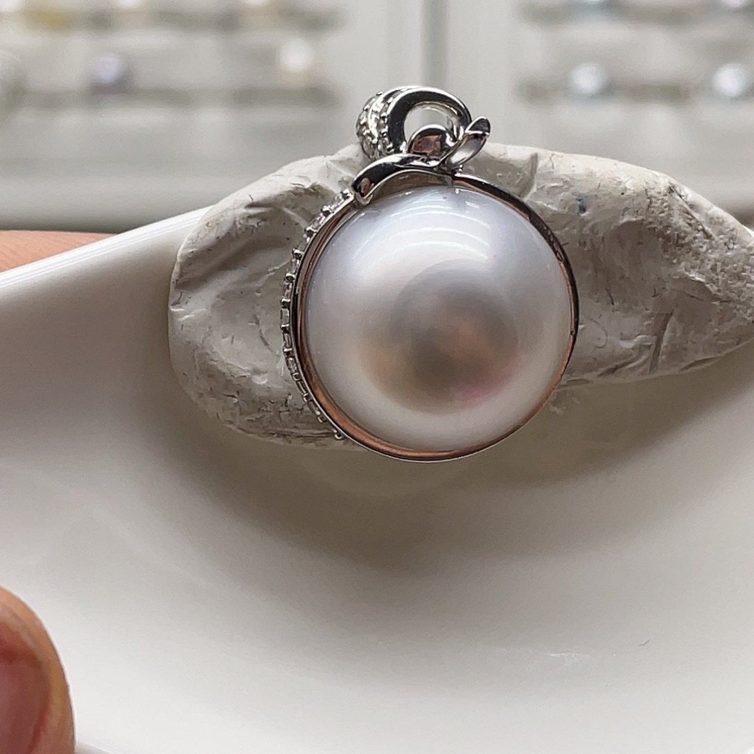 海水珍珠颈饰银S925镶嵌