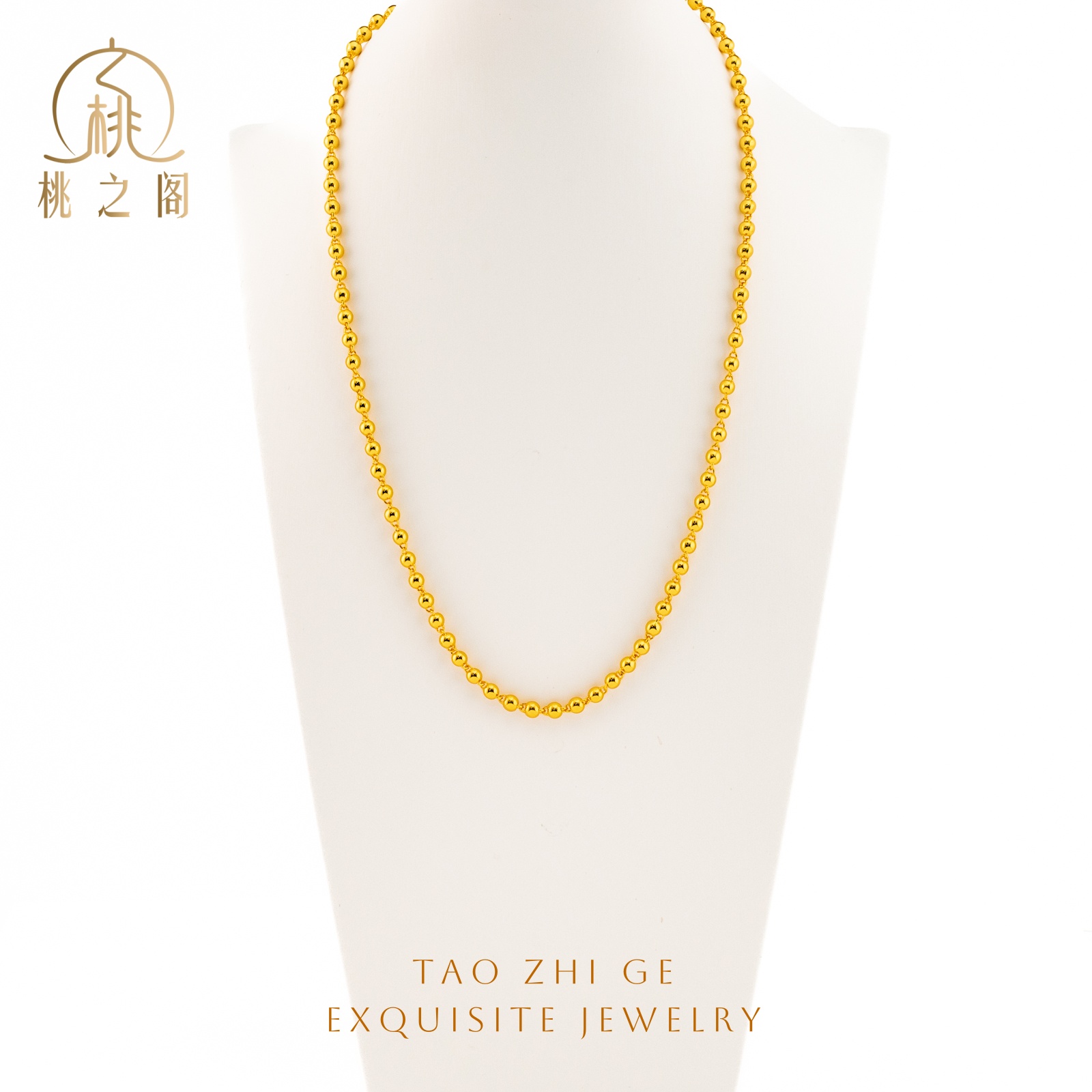 铜合金项链 卡四珠珠项链精工版AX1019