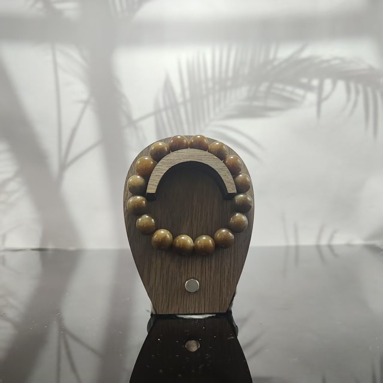 N和田玉且末糖圆珠手串（卡12）3928