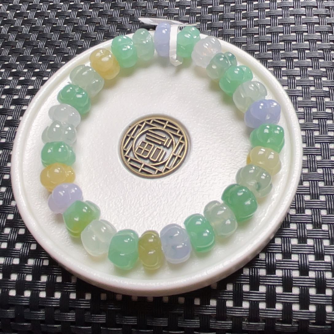 翡翠手链未镶嵌卡9