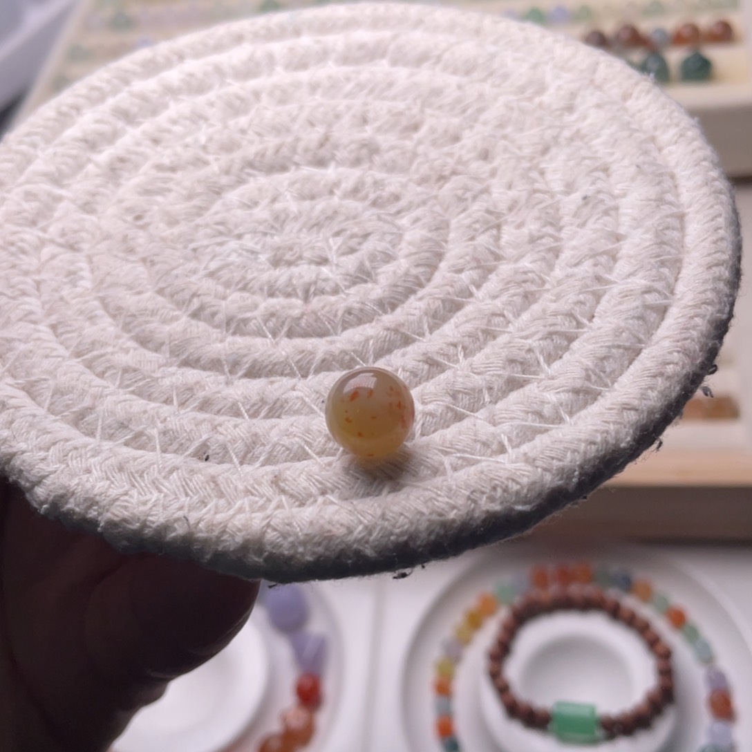 未镶嵌手链翡翠卡9.5黄底桂花糕