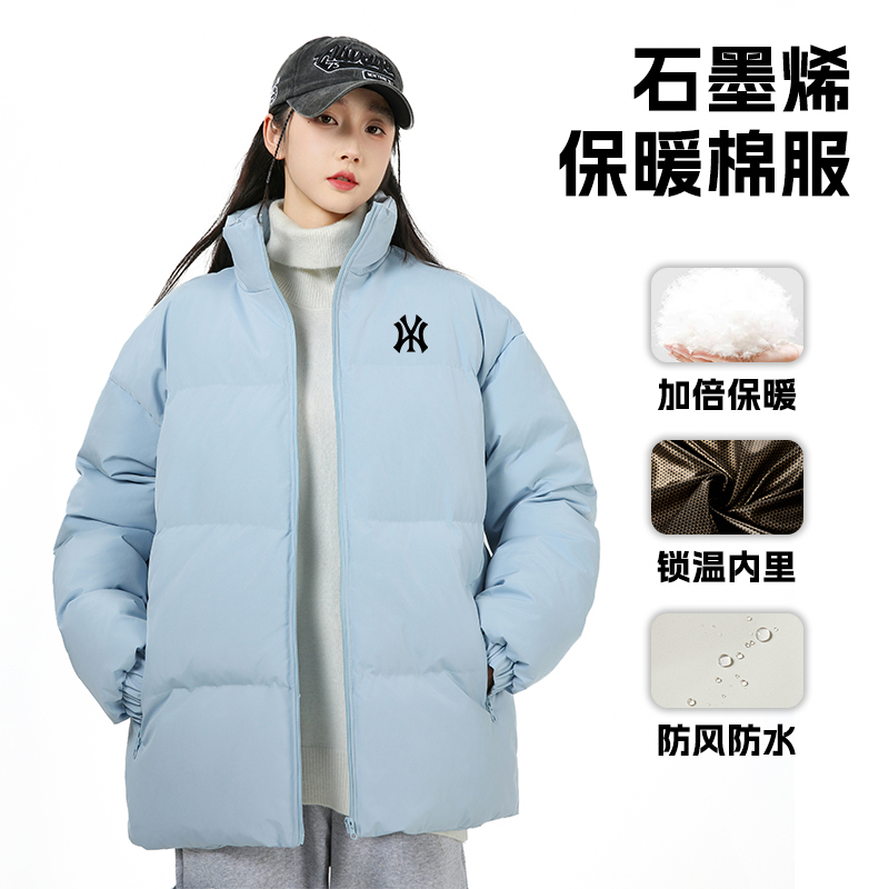 保暖字母立领棉衣潮流加厚男棉服运动情侣韩版潮流BM09NY