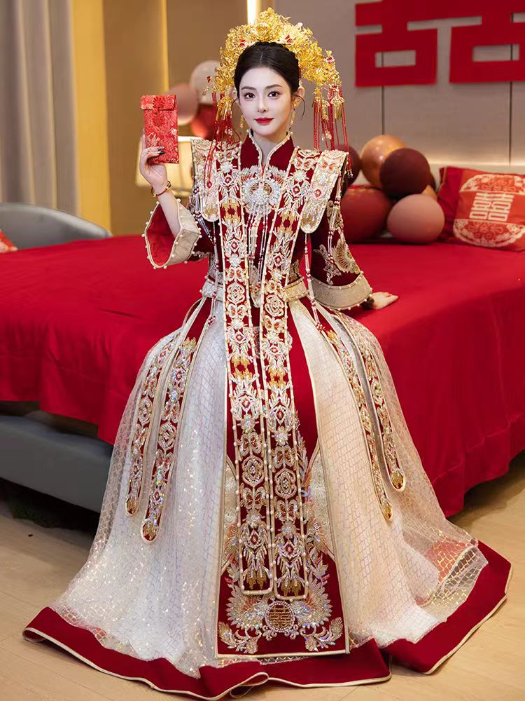 秀禾服礼服敬酒服礼服主持服