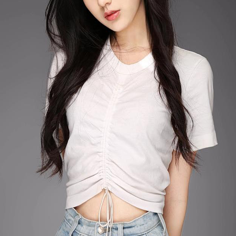 短袖【ZA001-128】秋冬显瘦修身磨毛短袖