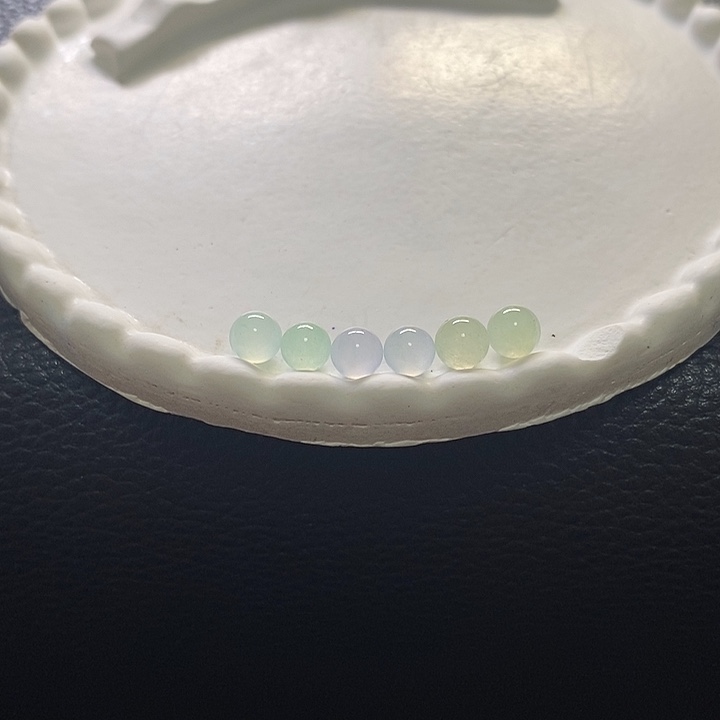 翡翠散珠卡6.7马卡龙色系圆珠一组