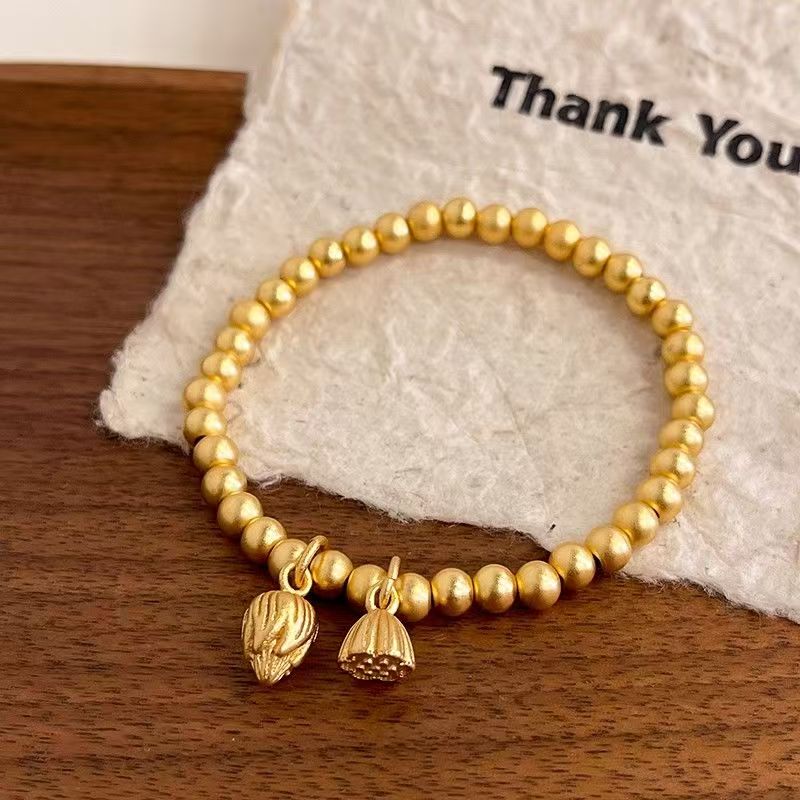 铜合金手链 高颜值两世欢莲蓬手串莲新中式古风高级饰品C5