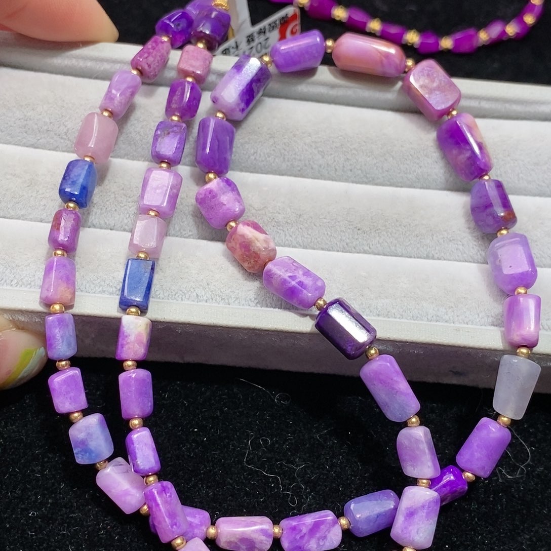 苏纪石（舒俱来）18K金镶嵌项链