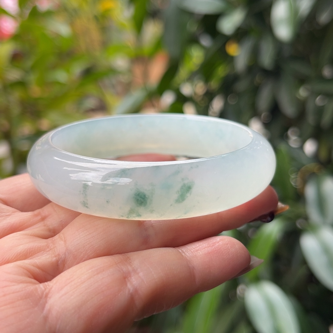 翡翠未镶嵌手镯57正圈