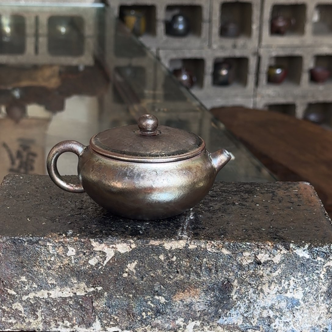 建水紫陶紫泥柴烧茶壶微瑕