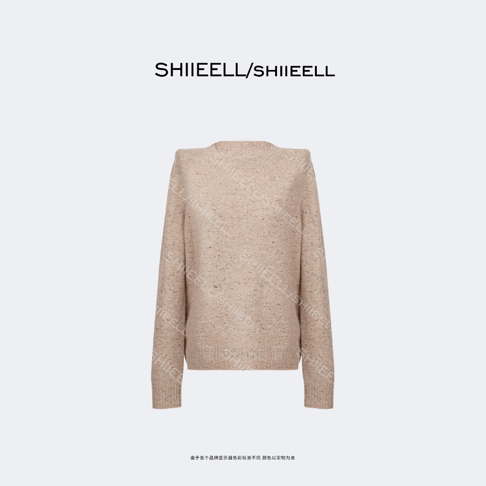 SHIIEELL【无缝彩点】秋季时尚气质多色百搭设计圆领针织毛衫Z9902