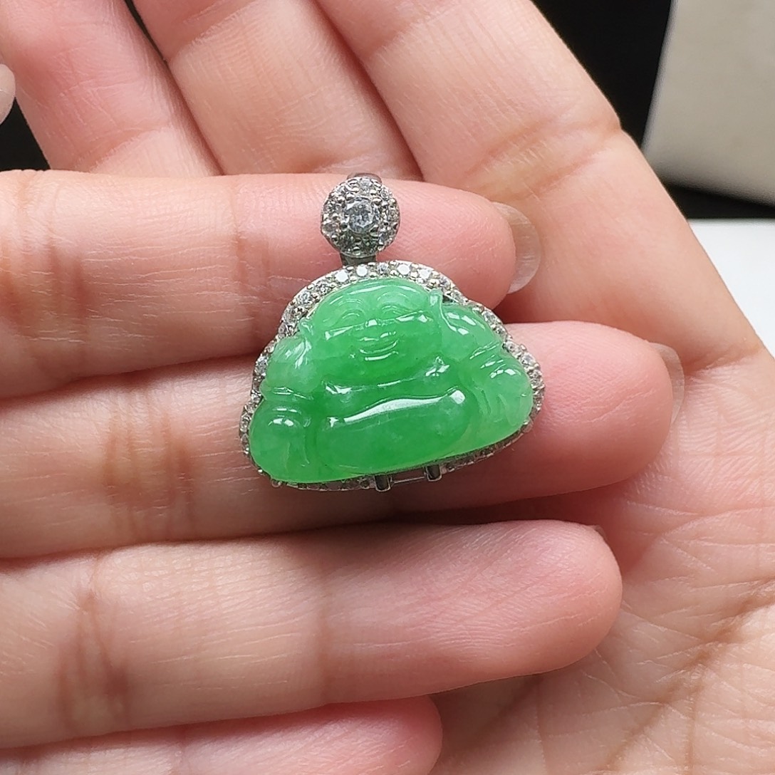 翡翠银S925镶嵌颈饰