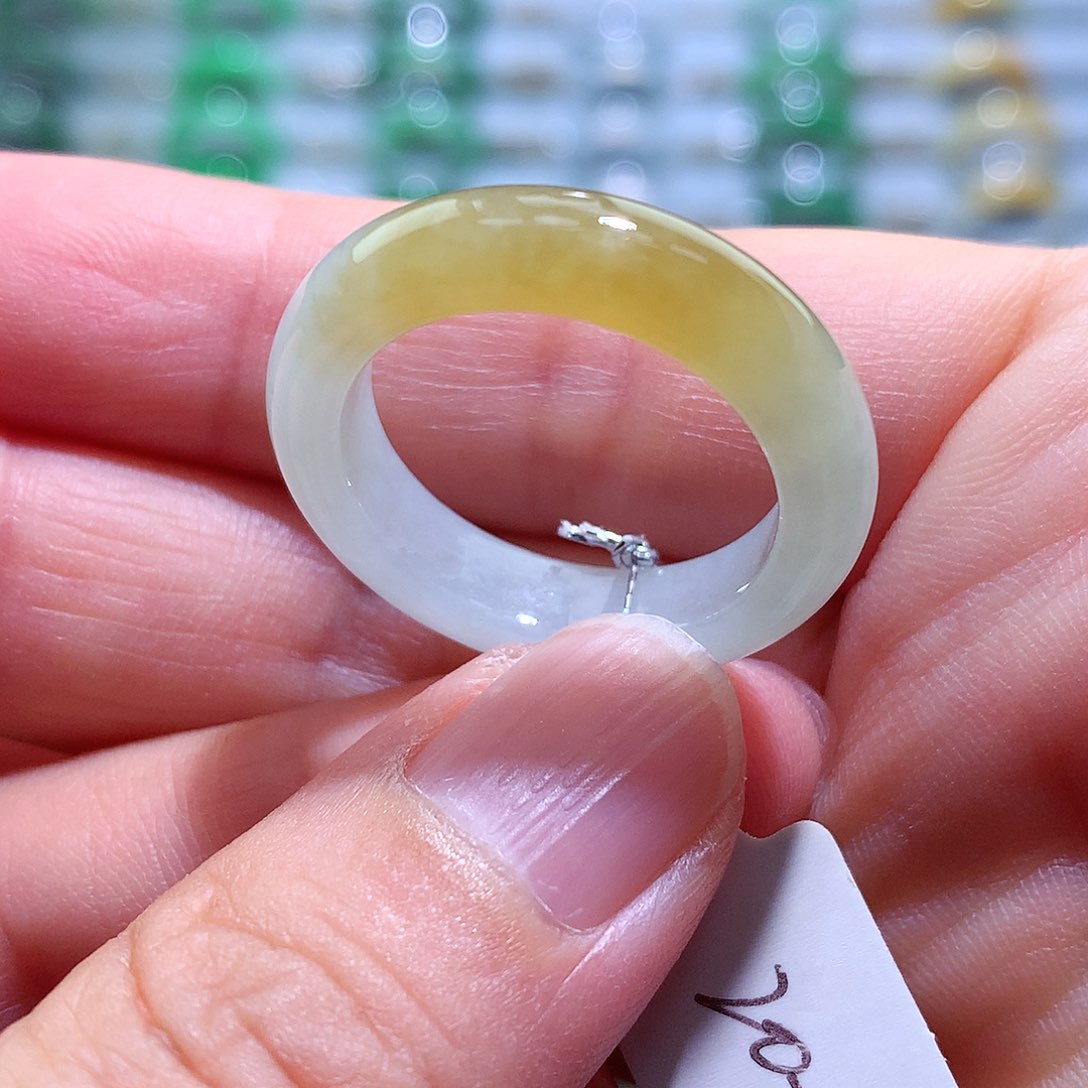 翡翠戒指未镶嵌20-21号