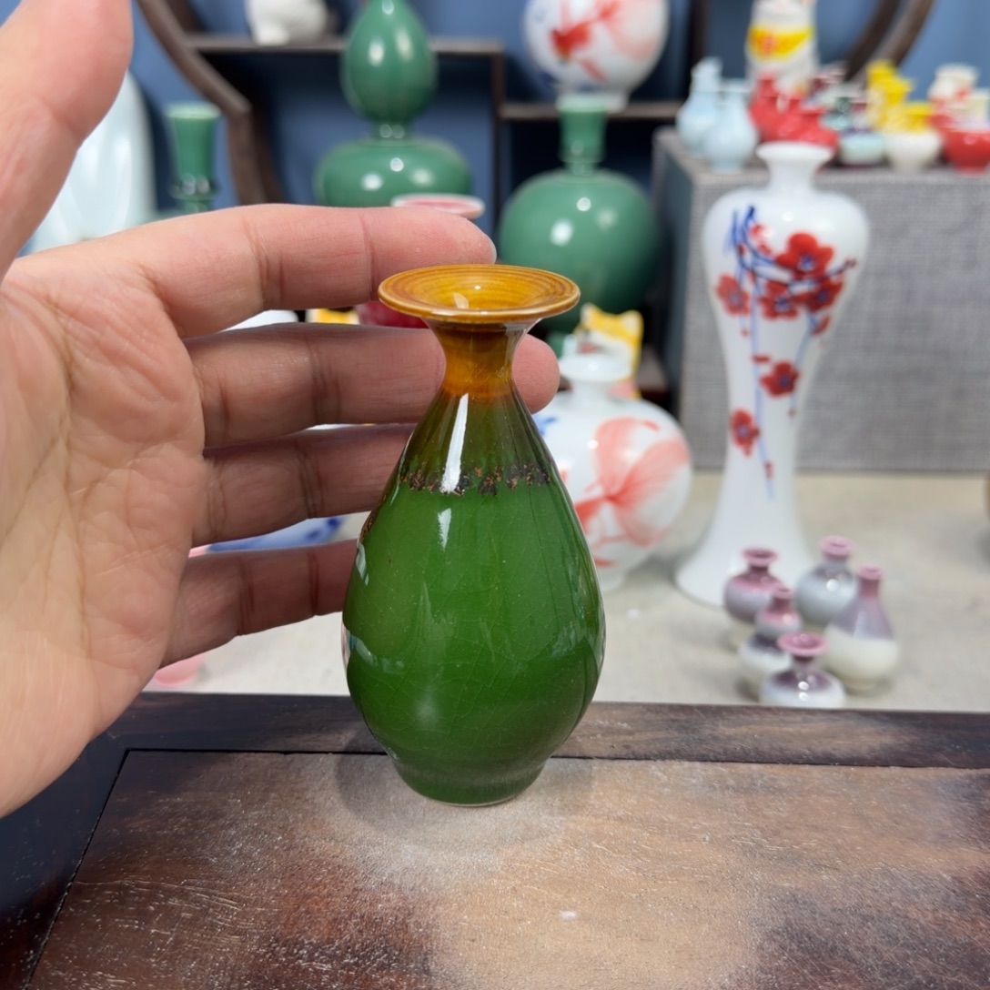 陶瓷手工小花器摆件