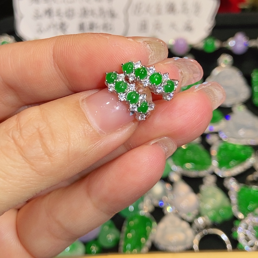 【闪购商品】未镶嵌翡翠耳饰天然翡翠