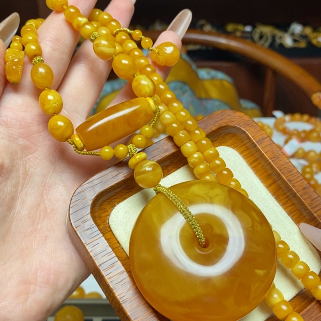 【闪购商品】蜜蜡颈饰未镶嵌项链