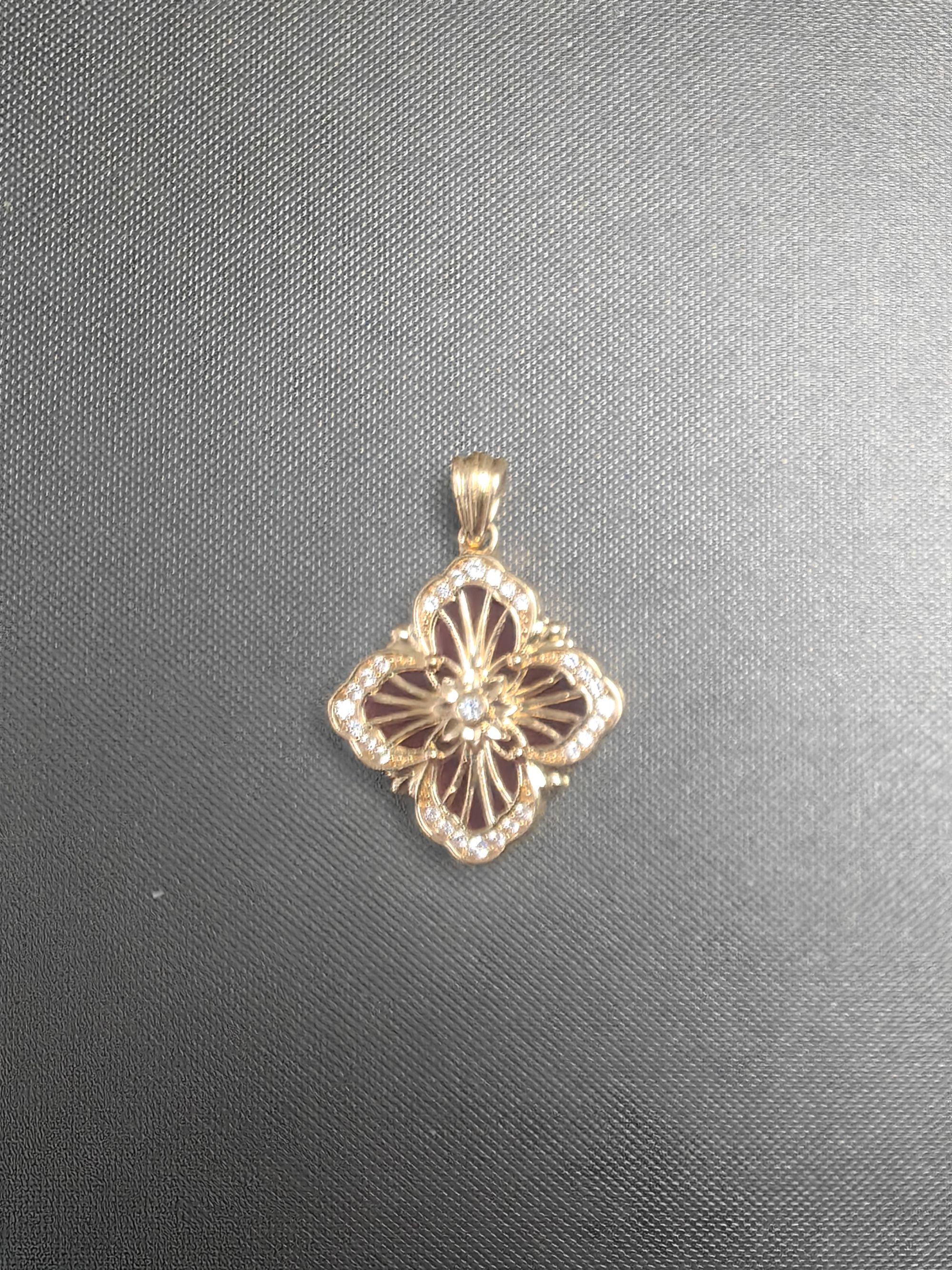 18K金布布吊坠古宫廷风