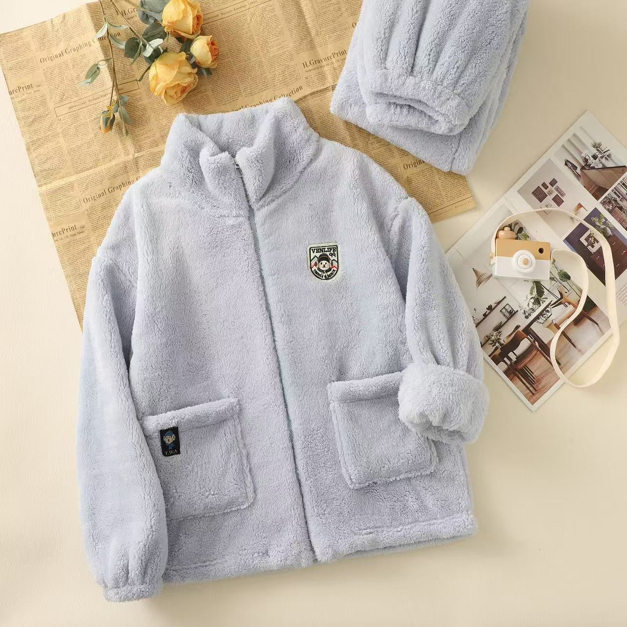 睡衣女拉链爆款2025新款加厚云朵绒秋冬保暖加绒可外穿家居服睡衣