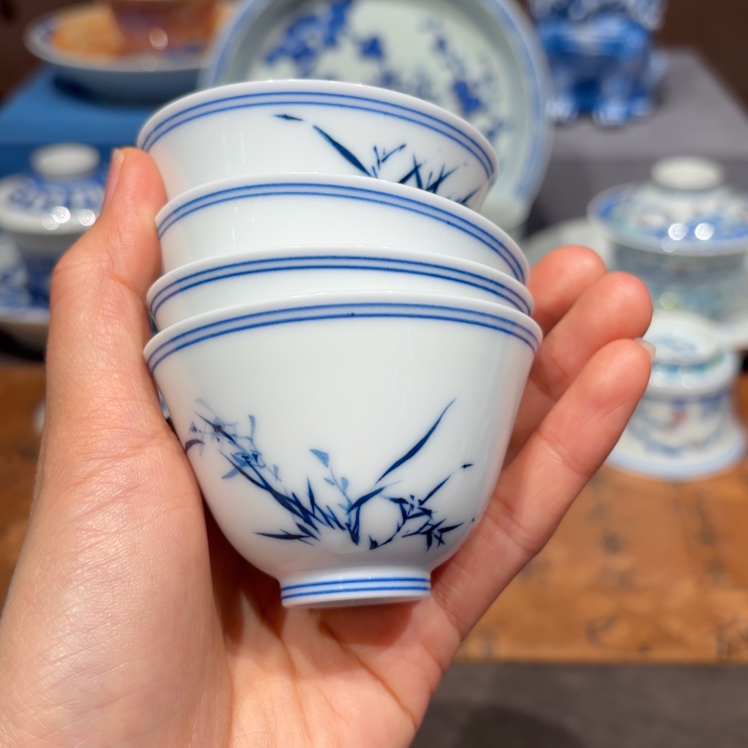 瓷片手工手绘陶瓷茶具