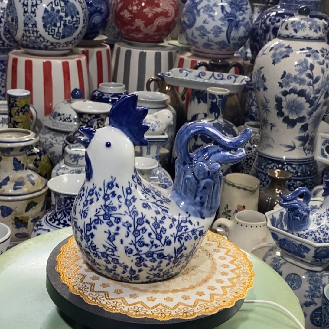 摆件公鸡摆件花瓶摆件