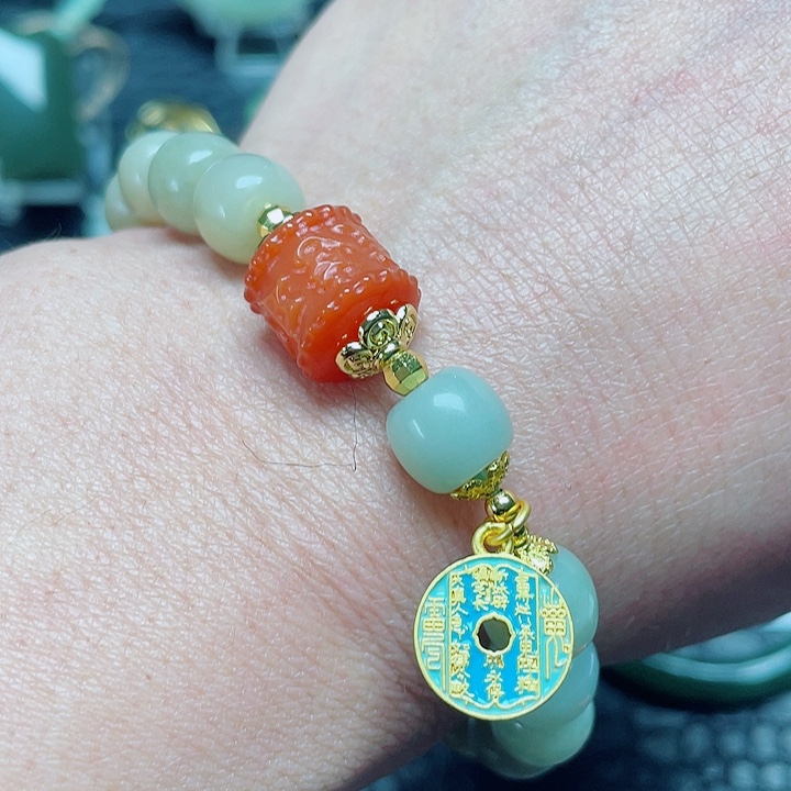 和田玉手串未镶嵌