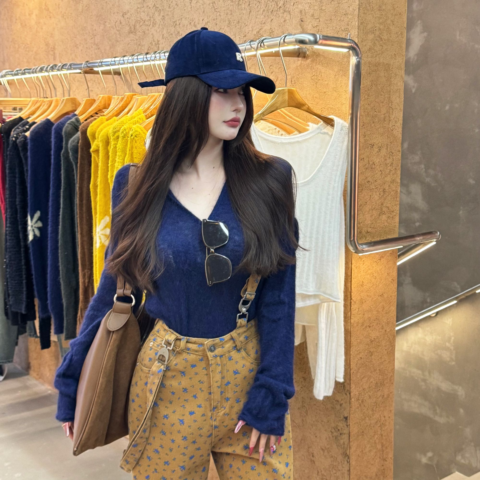 GUIDI GUDI【朵朵花开】气质休闲百搭时尚连帽长袖上衣 X9430277H