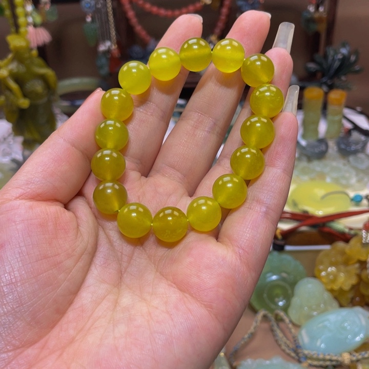 蛇纹石玉手链未镶嵌